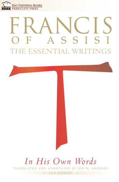 Francis of Assisi The Essential Writings book cover with red Tau cross and gold and red text on white background