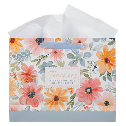 Teachers Plant Seeds Large Landscape Gift Bag