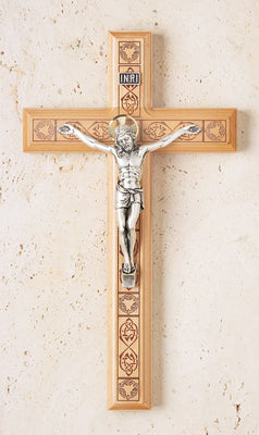 Genuine Maple IHS Laser engraved Crucifix 11