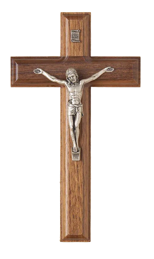 Genuine Walnut Crucifix 9" - Unique Catholic Gifts