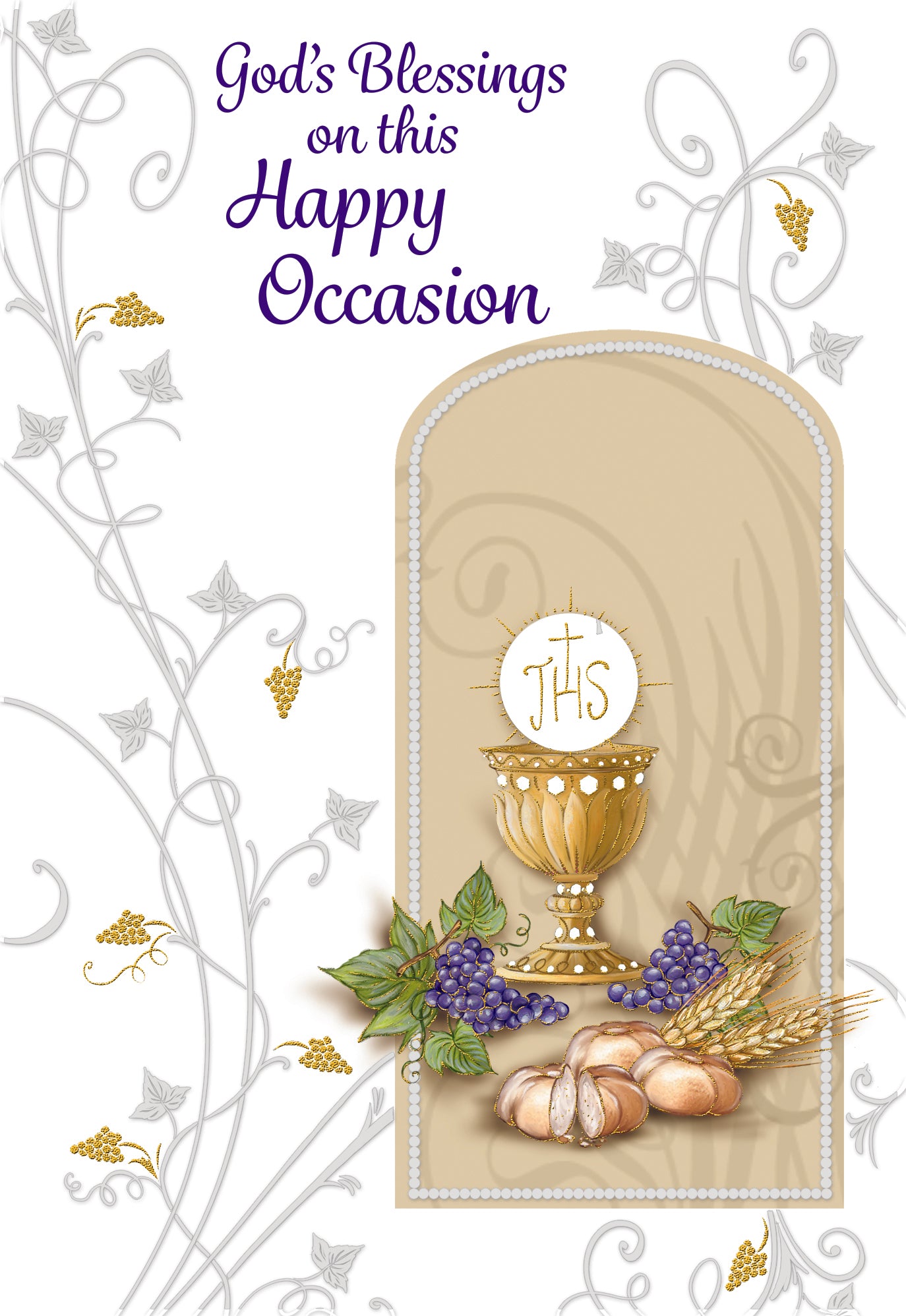 God's Blessing  on This Happy Occasion Greeting Card - Unique Catholic Gifts