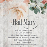 Hail Mary Wood Frame Wall Plaque 6"x9" - Unique Catholic Gifts