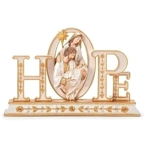 Holy Family Hope Table Ornament Plaque 6 1/2 x 10" - Unique Catholic Gifts
