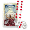 Holy Spirit Deluxe Chaplet with Dark Red Glass Beads - Unique Catholic Gifts