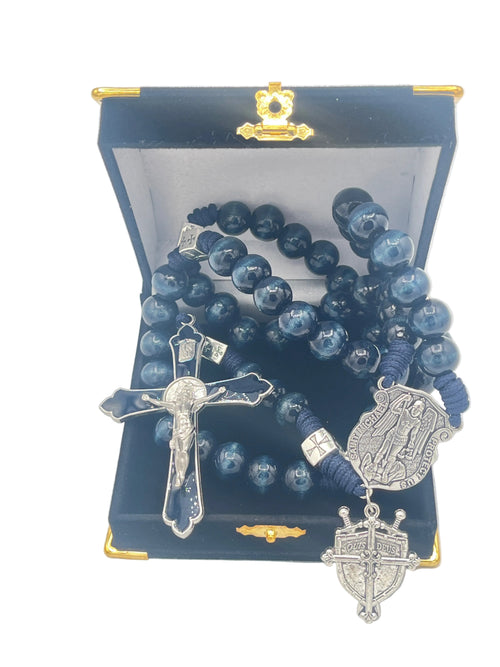 Blue St. Michael Paracord Spiritual Warfare Rosary