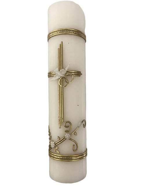 Wedding Unity Candle Brass Gold Set