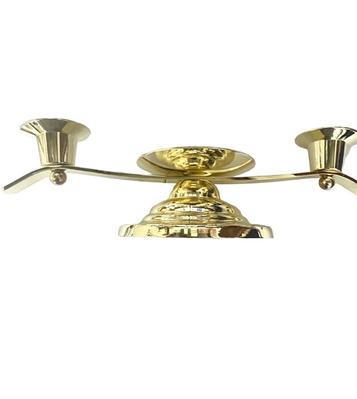 Wedding Unity Candle Brass Gold Set