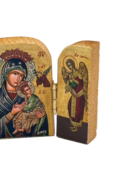 Our Lady of Perpetual Help Greek Triptych 2"