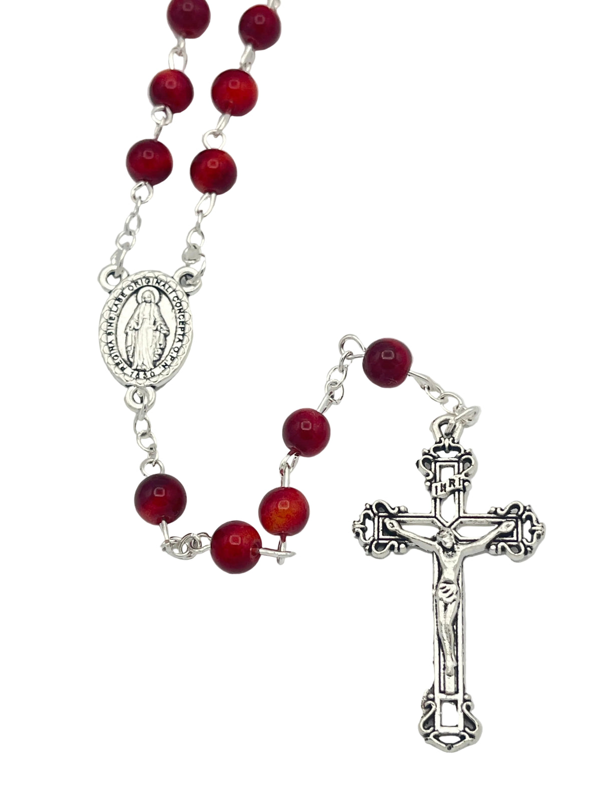 Red Cat's Eye Rosary