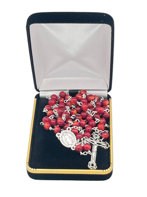 Red Cat's Eye Rosary