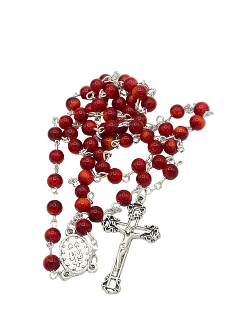Red Cat's Eye Rosary