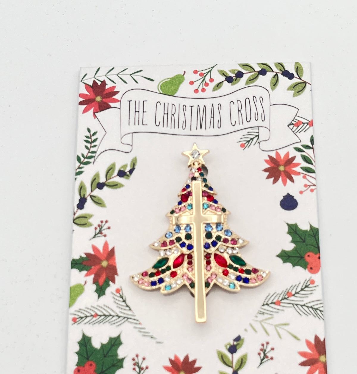 Christmas Tree Cross Pin