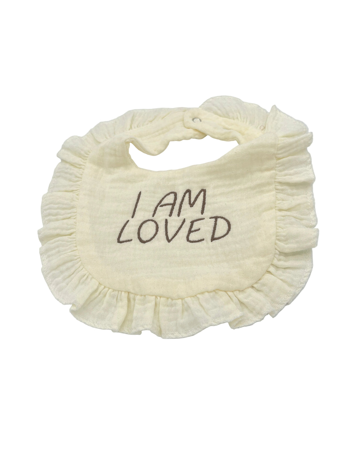 "I am Loved" Baby Bib 10"