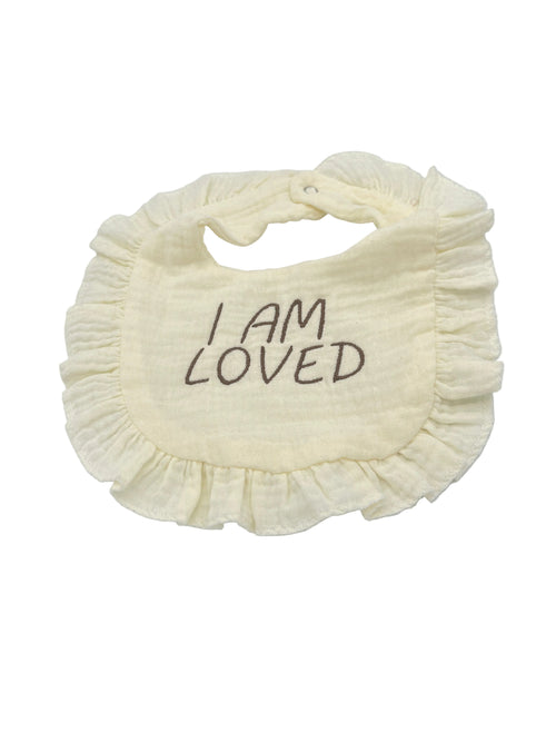 "I am Loved" Baby Bib 10"