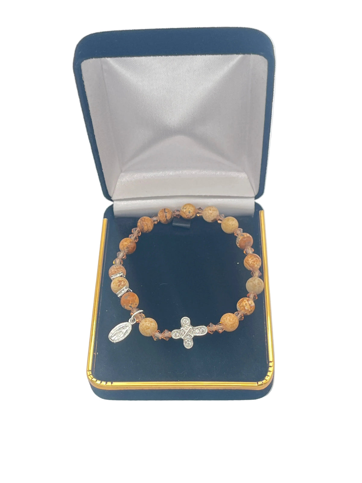 Genuine Picture Jasper Rosary Bracelet (6mm)