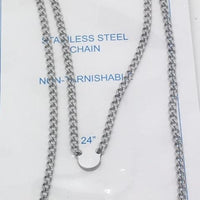 Stainless Steel Silver Chain Carded 30" - Unique Catholic Gifts