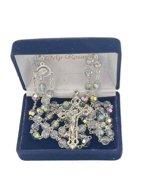 Crystal Clear Aurora Borealis Rosary
