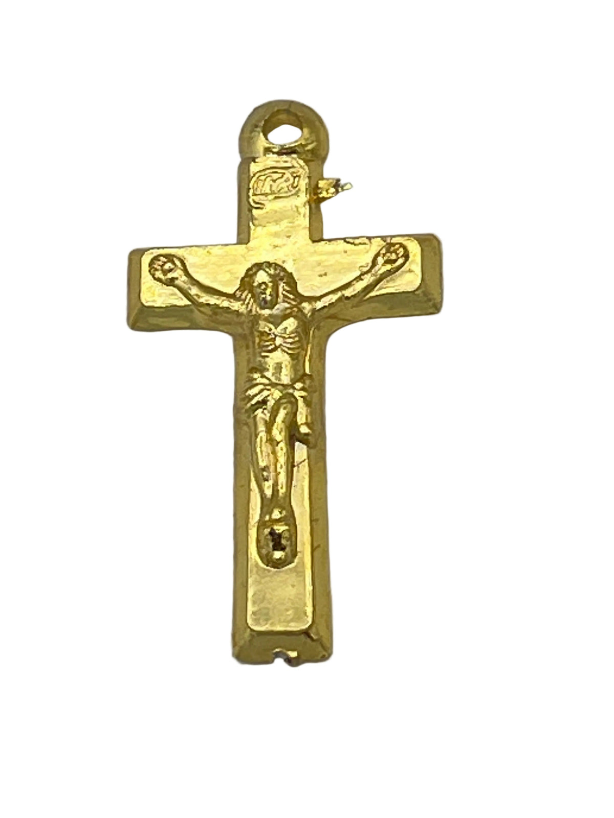 Gold Plastic Crucifix 1 3/4"