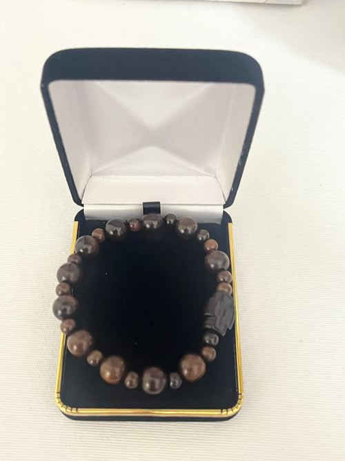 Jujube Wood Rosary Bracelet (10 mm)