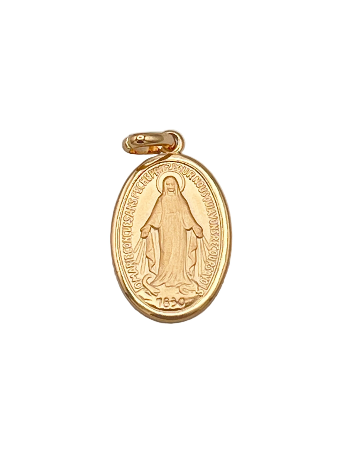 18K Gold-Plated Miraculous Medal from Lourdes 3/4"