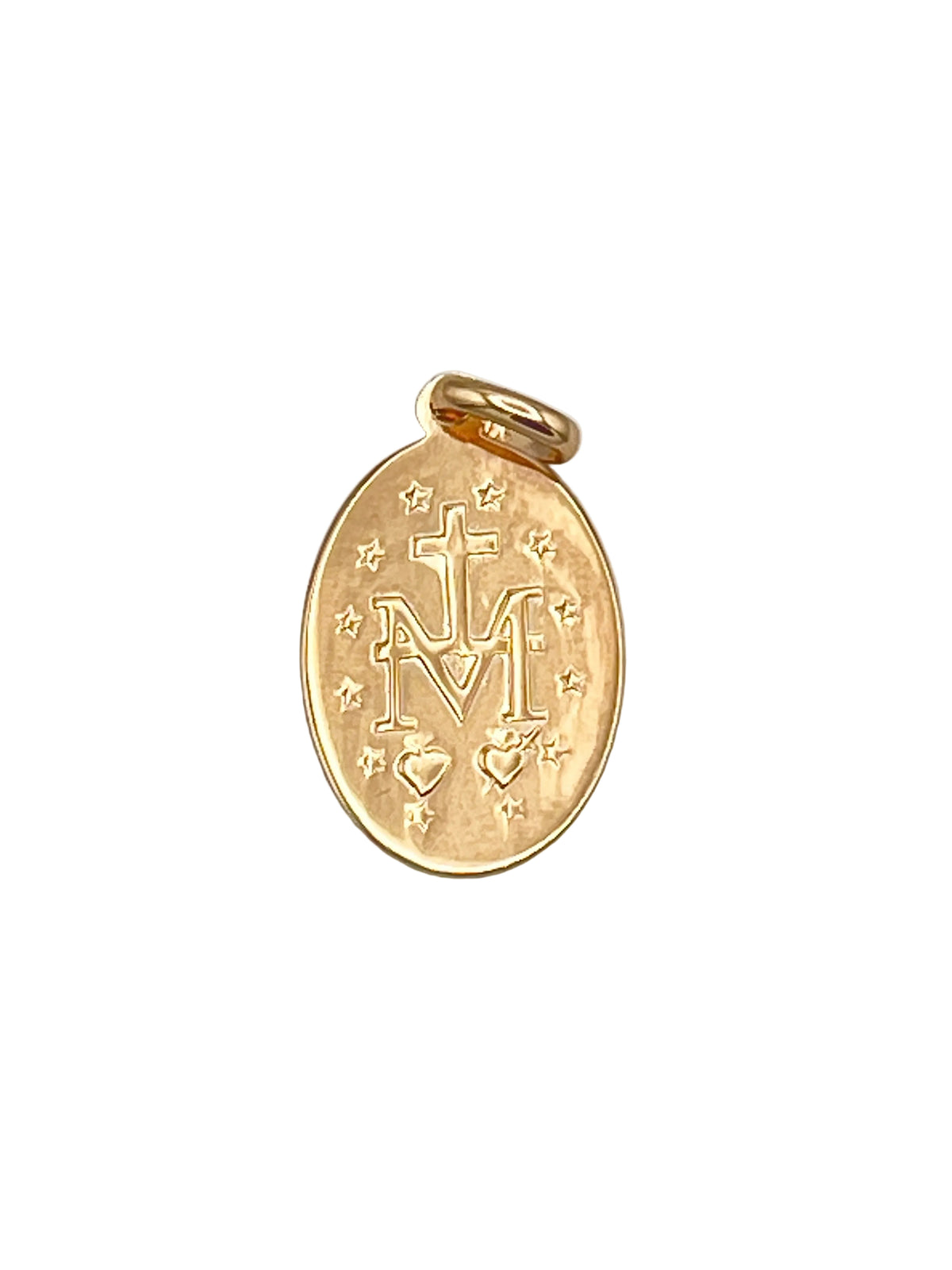 18K Gold-Plated Miraculous Medal from Lourdes 3/4"