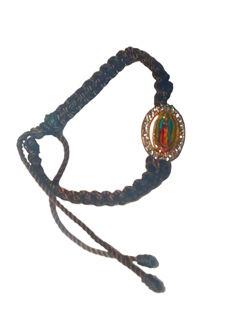 Our Lady of Guadalupe Brown Adjustable Bracelet