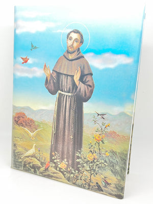 Saint Francis Memorial Funeral Register Book ( English) - Unique Catholic Gifts