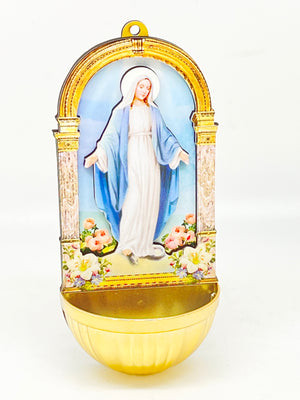 Our Lady of Grace 3D Holy Water Font 6