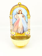 Divine Mercy 3D Holy Water Font 6" - Unique Catholic Gifts