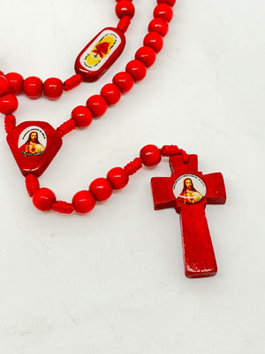 Red Sacred Heart of Jesus Rosary - Unique Catholic Gifts