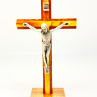 Standing Wood Crucifix 6 1/2" - Unique Catholic Gifts