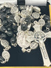 Black Saint Benedict Rosary with Silver St Benedict Medals - Unique Catholic Gifts