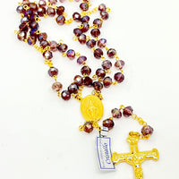 Italian Amethyst and Gold Rosary - Unique Catholic Gifts