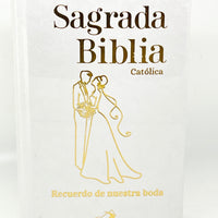 Sagrada Biblia - Recuerdo De Nuestra BODA -Pasta Dura- Edición Especial Catolica - Unique Catholic Gifts