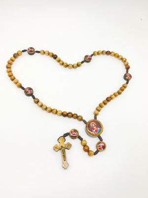 Sacred Heart Brazilian Wood Rosary - Unique Catholic Gifts