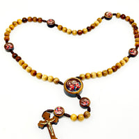 Two Sacred Hearts Brazilian Wood Rosary - Unique Catholic Gifts