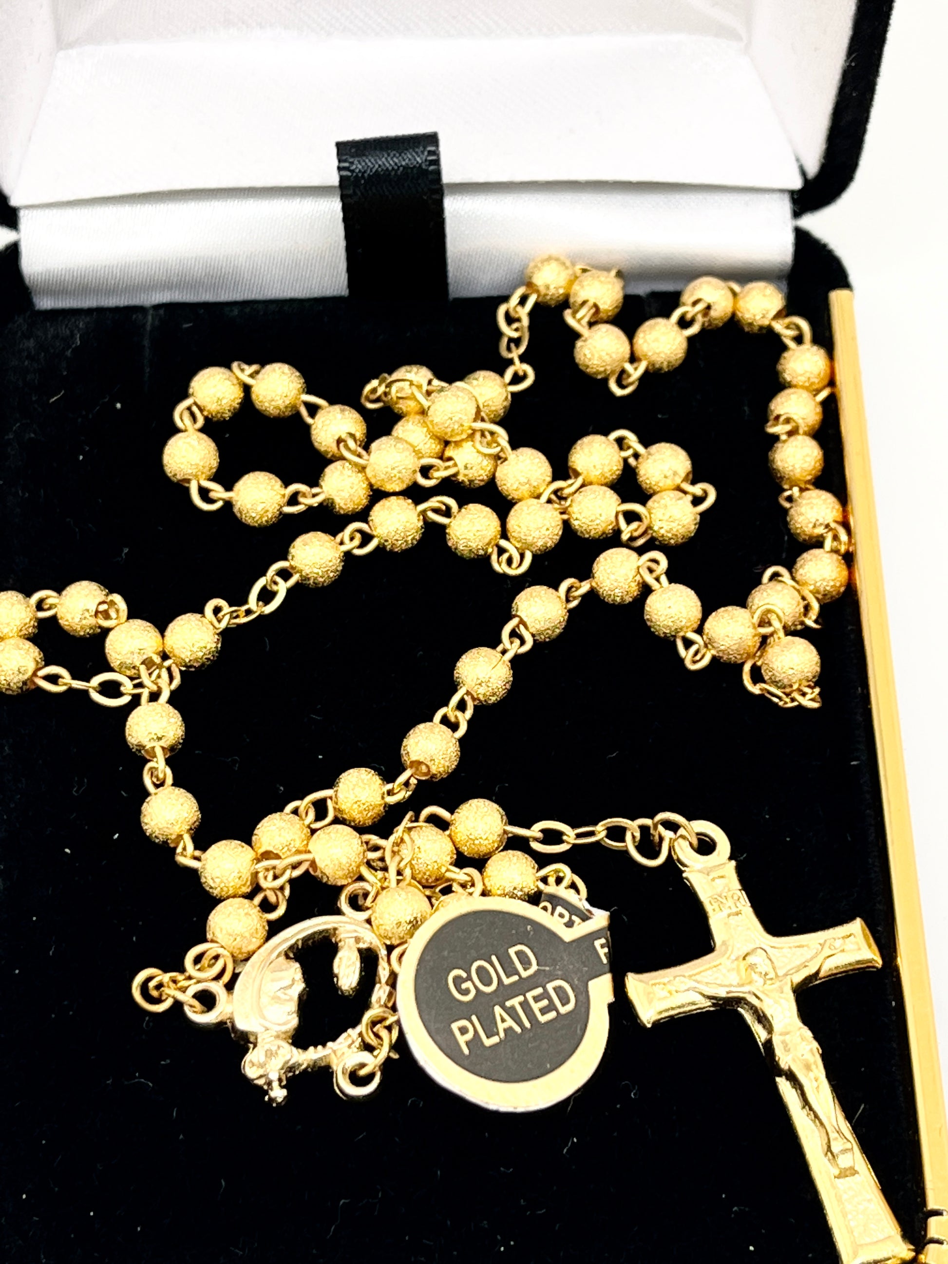 Gold Plated Stardust Rosary from Portugal 4mm - Unique Catholic Gifts