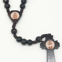 Our Lady of Guadalupe Brown Wood Rosary - Unique Catholic Gifts