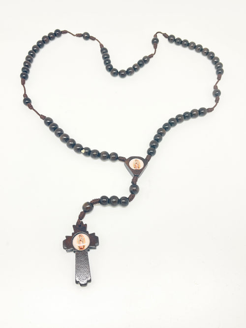 Our Lady of Guadalupe Brown Wood Rosary - Unique Catholic Gifts
