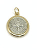 Gold and Silver St. Benedict Medal Large 1" - Unique Catholic Gifts