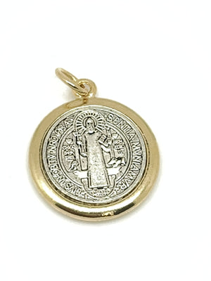 Gold and Silver St. Benedict Medal Large 1