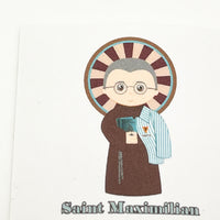 St. Maximilian Collectable Sticker 2" x 2" - Unique Catholic Gifts