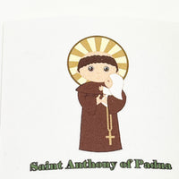St. Anthony of Padua Collectable Sticker 2" x 2" - Unique Catholic Gifts