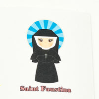 St. Faustina Collectable Sticker 2" x 2" - Unique Catholic Gifts
