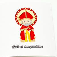 St. Augustine Collectable Sticker 2" x 2" - Unique Catholic Gifts