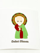 St. Simon Collectable Sticker 2" x 2" - Unique Catholic Gifts
