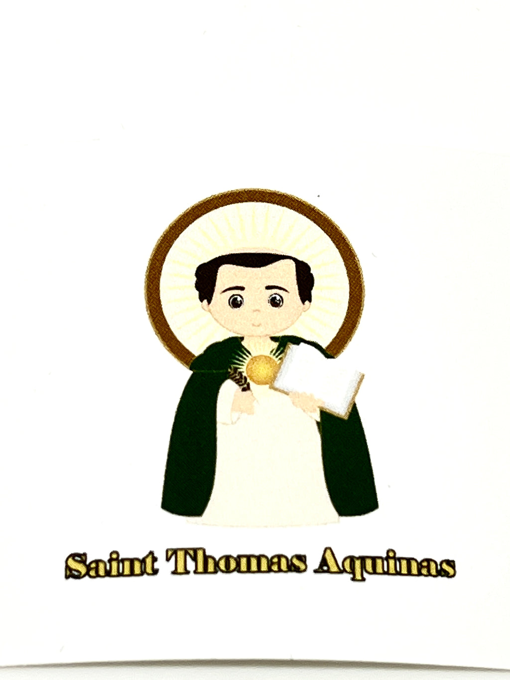 St. Thomas Aquinas Collectable Sticker 2" x 2" - Unique Catholic Gifts