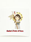 St. Joan of Arc Collectable Sticker 2" x 2" - Unique Catholic Gifts