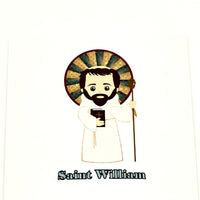 St William Collectable Sticker 2" x 2" - Unique Catholic Gifts