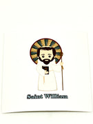 St William Collectable Sticker 2" x 2" - Unique Catholic Gifts